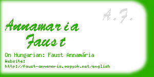 annamaria faust business card