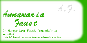 annamaria faust business card
